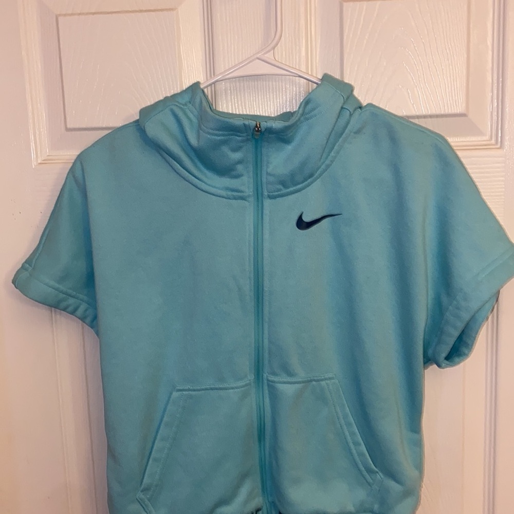 Nike Dri-Fit Cropped Hooded Sweatshirt - Picture 2 of 9
